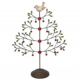 Mistletoe Christmas Tree With Robin