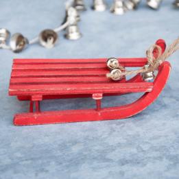 Red Santa'S Sledge Christmas Decoration