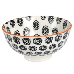 Japanese Blossom Bowl Black Flowers