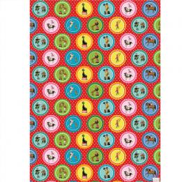 5 Sheets Of Circus Fun Wrapping Paper