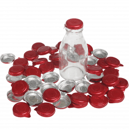 Set Of 50 Foil Milk Bottle Tops