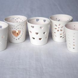 Hearts Ceramic Tealight Holder