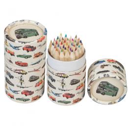 Set Of 36 Vintage Transport Colouring Pencils