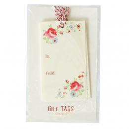 Set Of 6 La Petite Rose Gift Tags