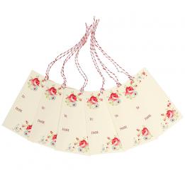 Set Of 6 La Petite Rose Gift Tags