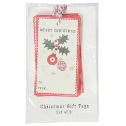 Set Of 6 Christmas Carnival Gift Tags