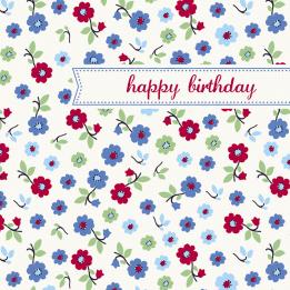 Forget Me Not Happy Birthday Card