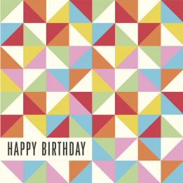 Multicolour Geometric Birthday Card