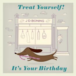 Sausage Dog Birthday Card