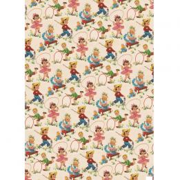 Vintage Kids Wrapping Paper (5 Sheets)