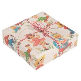 Vintage Kids Wrapping Paper (5 Sheets)