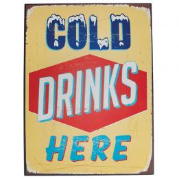 American Style Sign Cold Drinks Here