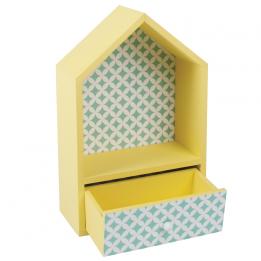 Yellow House Box With Drawer