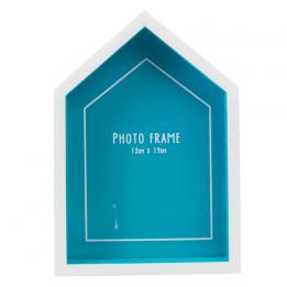 Beach Hut Photo Frame Blue