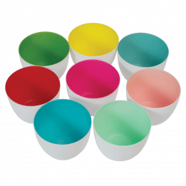 Set Of 8 Colour Pop Porcelain Tealight Holders