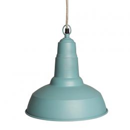 Small Utility Pendant Light Cameo Blue