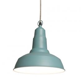 Small Utility Pendant Light Cameo Blue