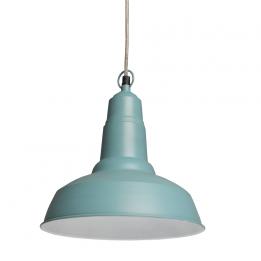 Small Utility Pendant Light Cameo Blue