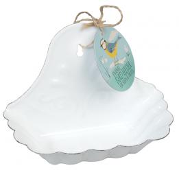 White Enamel Bird Feeder