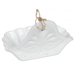 White Enamel Bird Feeder