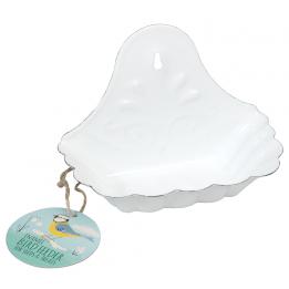 White Enamel Bird Feeder