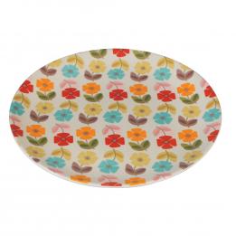 Melamine Plate Mid Century Poppy