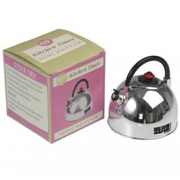 Silver Kettle Kitchen Timer