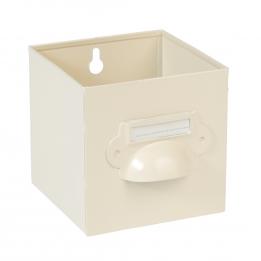 Vintage Cream Metal Storage Drawer