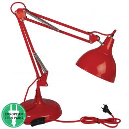 Desk Lamp Red Euro Plug