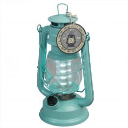 Blue L.e.d Battery Powered Hurricane Lamp