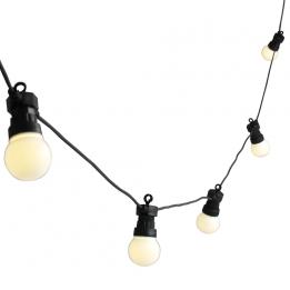 String Of 10 White Cafe Festoon Lights With Bs 3 Pin Plug