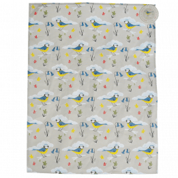 Blue Tit Design Tea Towel