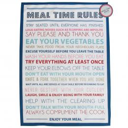 Meal Time Rules Tea Towel