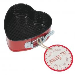 Red Heart Shaped Cake Tin Small