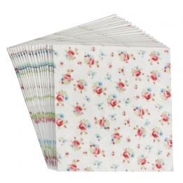 Pack Of 20 La Petite Rose Cocktail Napkins