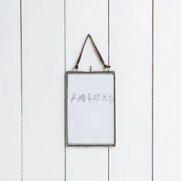 Glass Hanging Frame In Silver 15x10cm