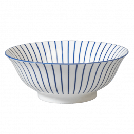 Japanese Salad Bowl Cobalt Sunburst