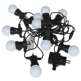White Cafe Festoon Lights With European 2 Pin Plug
