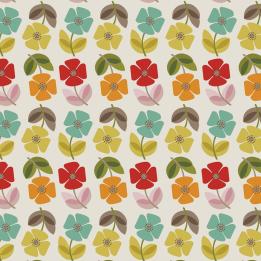 Mid Century Poppy Wrapping Paper (5 Sheets)