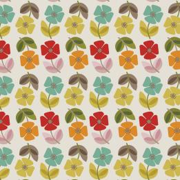 Mid Century Poppy Wrapping Paper (5 Sheets)