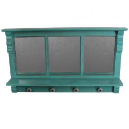 Vintage Mantle Shelf Mirror With Four Hooks