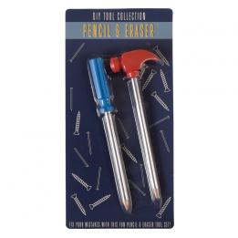 Set Of Tool Pencils With Rubbers