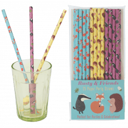 Rusty And Friends Paper Straws (pack Of 25)