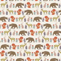 Folkart Animals Wrapping Paper (5 Sheets)