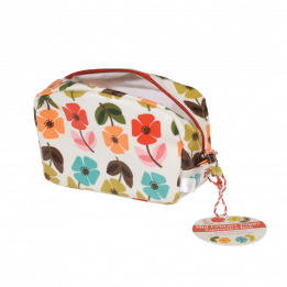 Mid Century Poppy Make Up Bag