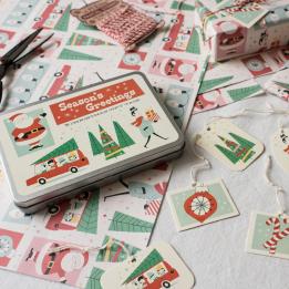 36 Festive Family Gift Tags In A Tin