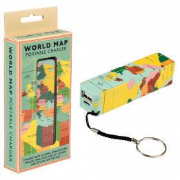 World Map Portable Usb Charger