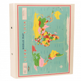 World Map Ring Binder