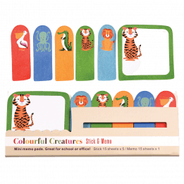 Colourful Creatures Mini Memo Pads