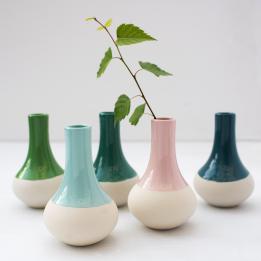 Small Sea Green Dipped Vase